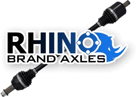 Rhino Brand axle and logo