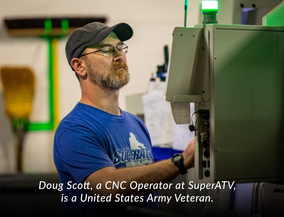 Image of Craig Copeland, a United States Marine Corps Veteran and Assembler at SuperATV