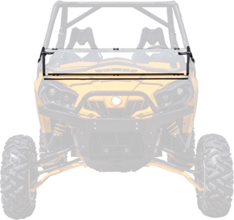 Yamaha Wolverine X2 UTV with SuperATV Scratch Resistant Flip Windshield installed